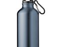 Aluminiowa butelka na wodę Oregon z karabińczykiem o pojemności 400 ml, gun metal