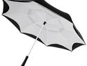 Odwrotnie barwiony prosty parasol Yoon 23”, biały / czarny