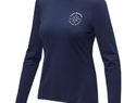 Ponoka long sleeve women's organic t-shirt, granatowy