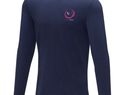Ponoka long sleeve men's organic t-shirt, granatowy