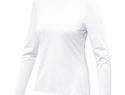 Damski T-shirt organiczny Ponoka z długim rękawem, biały