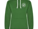 Urban damska bluza z kapturem, kelly green / biały