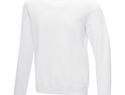 Jasper men’s organic recycled crewneck sweater, biały