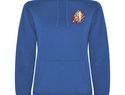Urban damska bluza z kapturem, błękit królewski