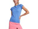 Capri koszulka damska z krótkim rękawem, washed blue