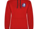 Urban damska bluza z kapturem, czerwony / czarny