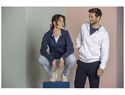 Ruby men’s organic recycled full zip hoodie, biały