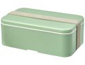 MIYO Renew jednoczęściowy lunchbox, zielony butelkowy / szary kamienny