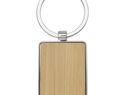 Prostokątny brelok do kluczy Neta z bambusa, naturalny