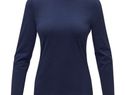 Ponoka long sleeve women's organic t-shirt, granatowy