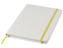 Biały notes A5 Spectrum z kolorowym paskiem, biały / żółty