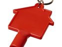 Klucz do skrzynki licznika w kształcie domku Maximilian z brelokiem, czerwony