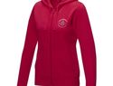 Ruby women’s organic recycled full zip hoodie, czerwony