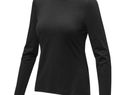 Ponoka long sleeve women's organic t-shirt, czarny