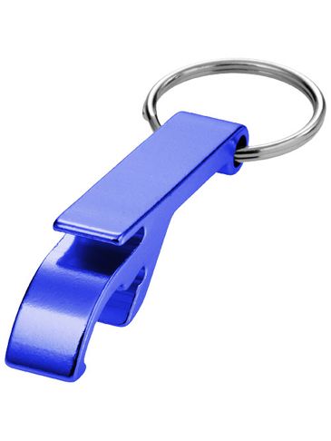 Tao otwieracz do butelek i puszek z łańcuchem do kluczy wykonany z aluminium pochodzącego z recyklingu z certyfikatem RCS , błękit królewski