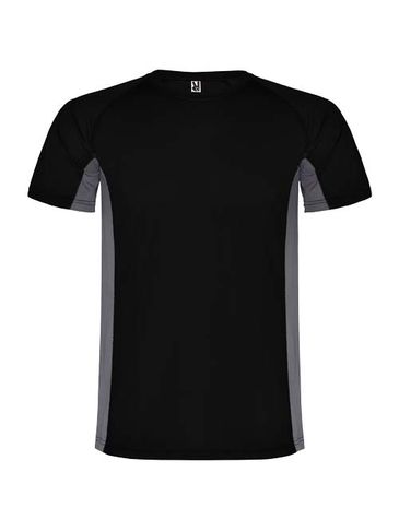 Shanghai sportowa koszulka dziecięca z krótkim rękawem, czarny / dark lead