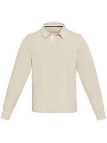 Clyde bluza polo do rugby unisex, oatmeal