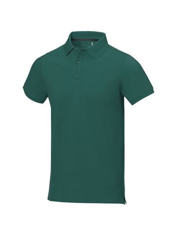 Męskie polo Calgary z krótkim rękawem, leśny zielony