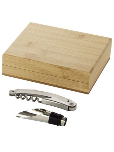 Merlou 2-częściowy zestaw do wina, piasek pustyni / srebrny