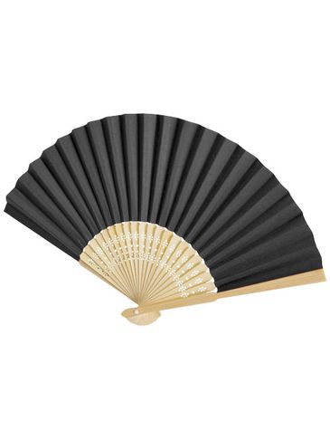 Wachlarz Carmen z bambusa i papieru, czarny