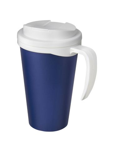 Americano® Grande 350 ml mug with spill-proof lid, niebieski / biały