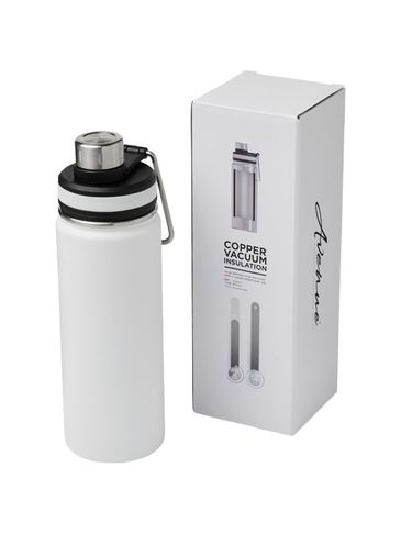 Miedziany, izolowany próżniowo bidon Gessi o pojemności 590 ml, biały