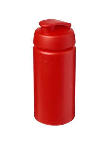 Bidon Baseline® Plus o pojemności 500 ml z wieczkiem zaciskowym i uchwytem, czerwony