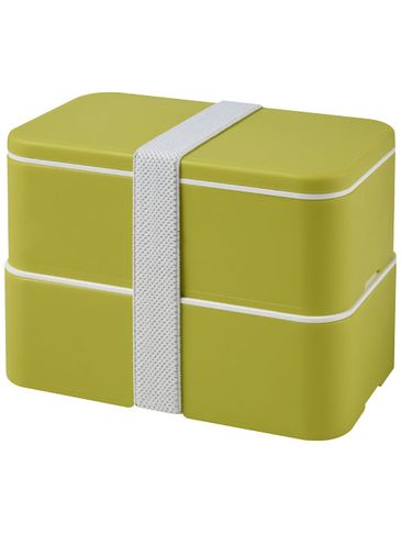 MIYO dwupoziomowe pudełko na lunch, limonka / limonka / biały
