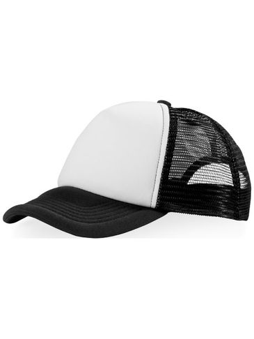 Czapka 5-panelowa Trucker, czarny / biały