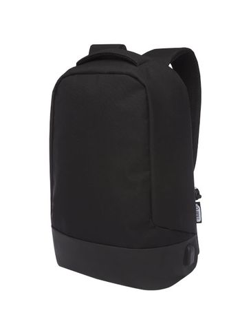 Plecak antykradzieżowy z plastiku z recyklingu Cover, czarny