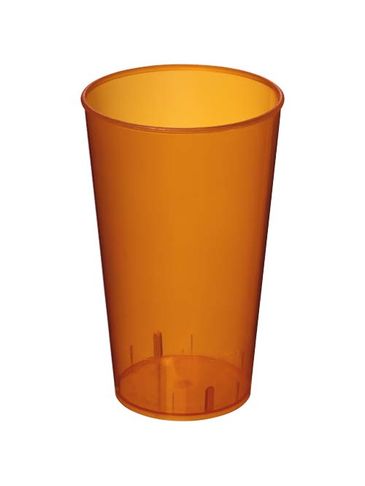 Kubek Arena o pojemności 375 ml wykonany z tworzywa sztucznego, pomaranczowy przezroczysty