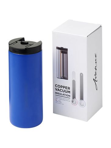 Kubek Lebou izolowany próżniowo powlekany miedzią o pojemności 360 ml, błękit królewski