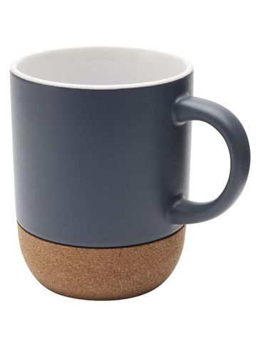 Billie kubek ceramiczny o pojemności 300 ml z detalami z korka i matowym wykończeniem, bladoniebieski
