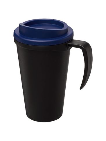 Kubek termiczny z serii Americano® Grande o pojemności 350 ml, czarny / niebieski
