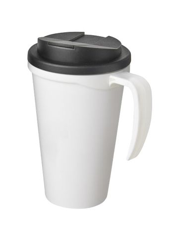Americano® Grande 350 ml mug with spill-proof lid, biały / czarny