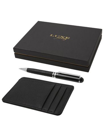 Encore zestaw upominkowy z piórem kulkowym i portfelem , czarny