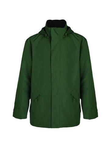 Europa ocieplana kurtka unisex, butelkowa zieleń