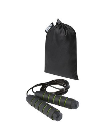 Miękka skakanka Austin w woreczku z plastiku PET z recyklingu, zielone jabłuszko