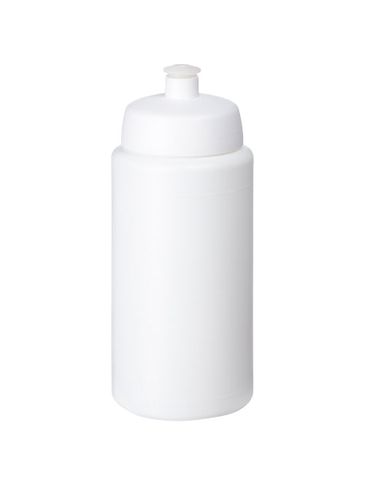Bidon Baseline® Plus o pojemności 500 ml ze sportowym wieczkiem i uchwytem, biały