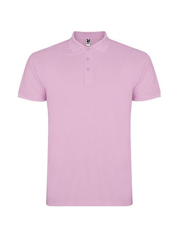 Star koszulka męska polo z krótkim rękawem, jasnoróżowy