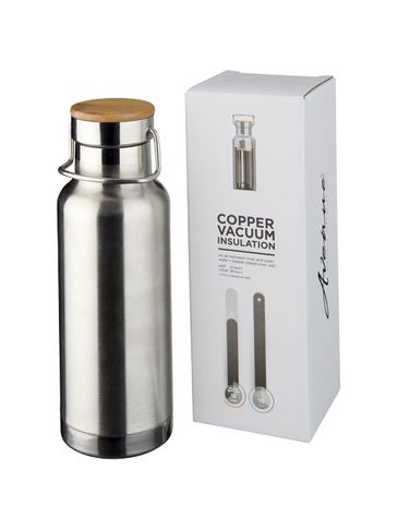 Miedziany, izolowany próżniowo bidon Thor o pojemności 480 ml, srebrny