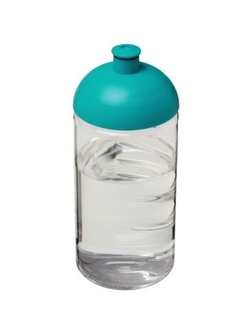 Bidon H2O Bop® o pojemności 500 ml z wypukłym wieczkiem, przezroczysty / błękitny