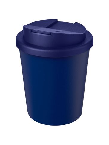 Kubek Americano® Espresso Eco z recyklingu o pojemności 250 ml z pokrywą odporną na zalanie , niebieski