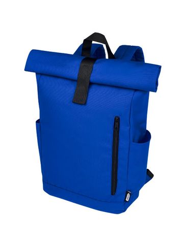Byron plecak na laptopa 15,6 cala z tworzywa RPET z certyfikatem GRS z zawijanym zamknięciem, 18 l, błękit królewski