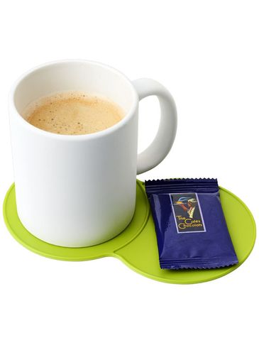 Podkładka podwójna wykonana z tworzywa sztucznego Sidekick, limonka