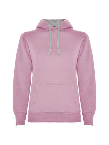 Urban damska bluza z kapturem, jasnoróżowy / marl grey