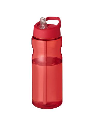 Bidon H2O Base® o pojemności 650 ml z wieczkiem z słomką, czerwony