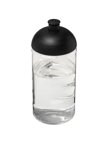 Bidon H2O Bop® o pojemności 500 ml z wypukłym wieczkiem, przezroczysty / czarny