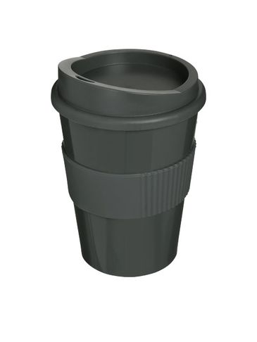 Kubek z serii Americano® Medio o pojemności 300 ml z uchwytem, szary
