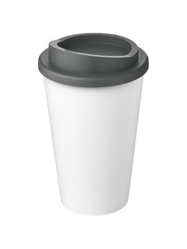 Kubek Americano Eco z recyklingu o pojemności 350 ml, biały / szary